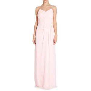 NWT WEDDINGTON WAY PLEATED V-NECK SLEEVELESS A-LINE BRIDESMAID DRESS- 8